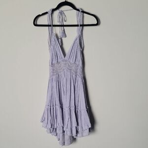NWT Free People 200 Degree Mini Dress XS Boho CottageCore Sexy Backless Crochet